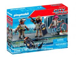 PLAYMOBIL CITY ACTION - EQUIPE DES FORCES SPECIALES AVEC BANDIT #71146